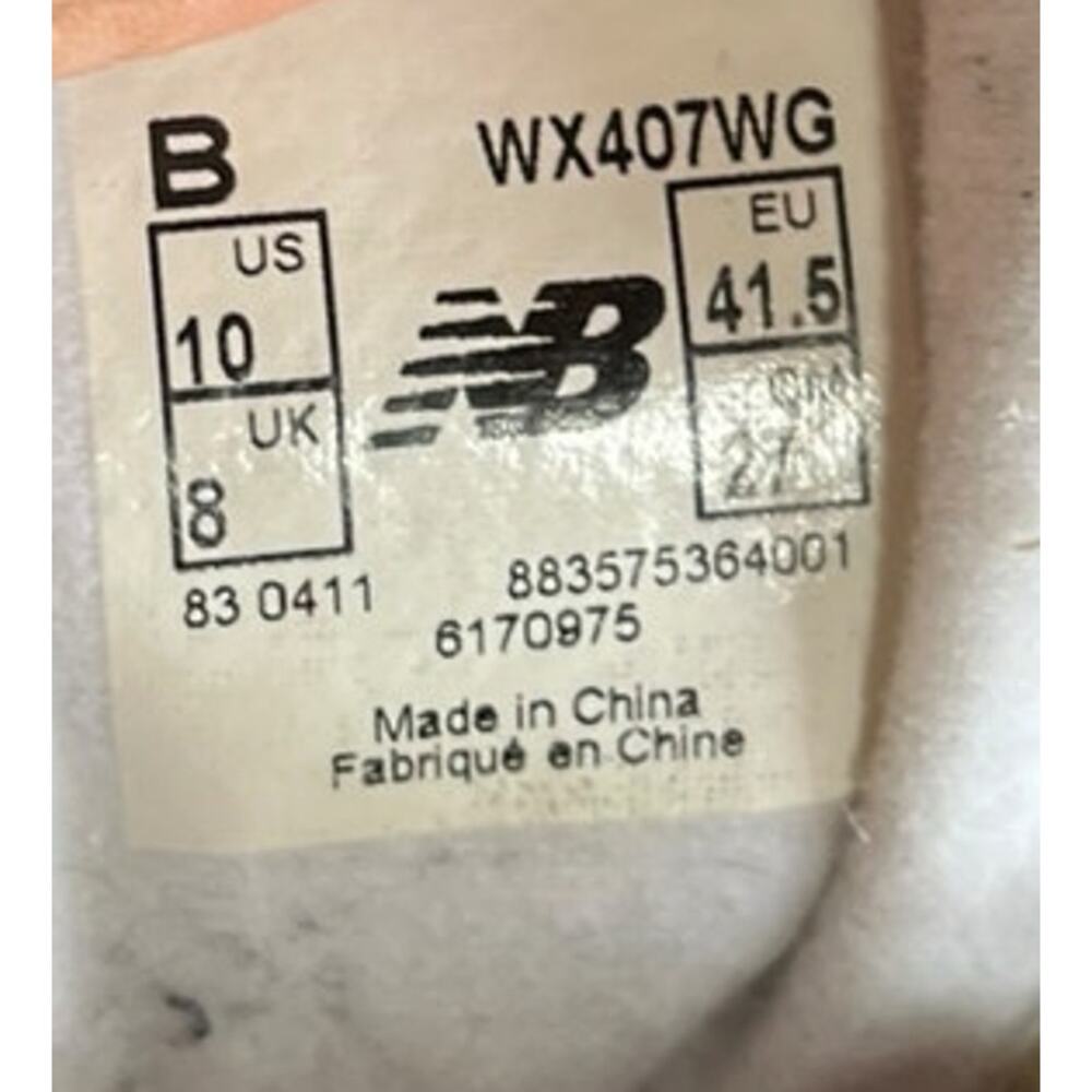 Womens New Balance 407 White Gray Leather Trainer Sneakers Size 10 - Picture 6 of 6